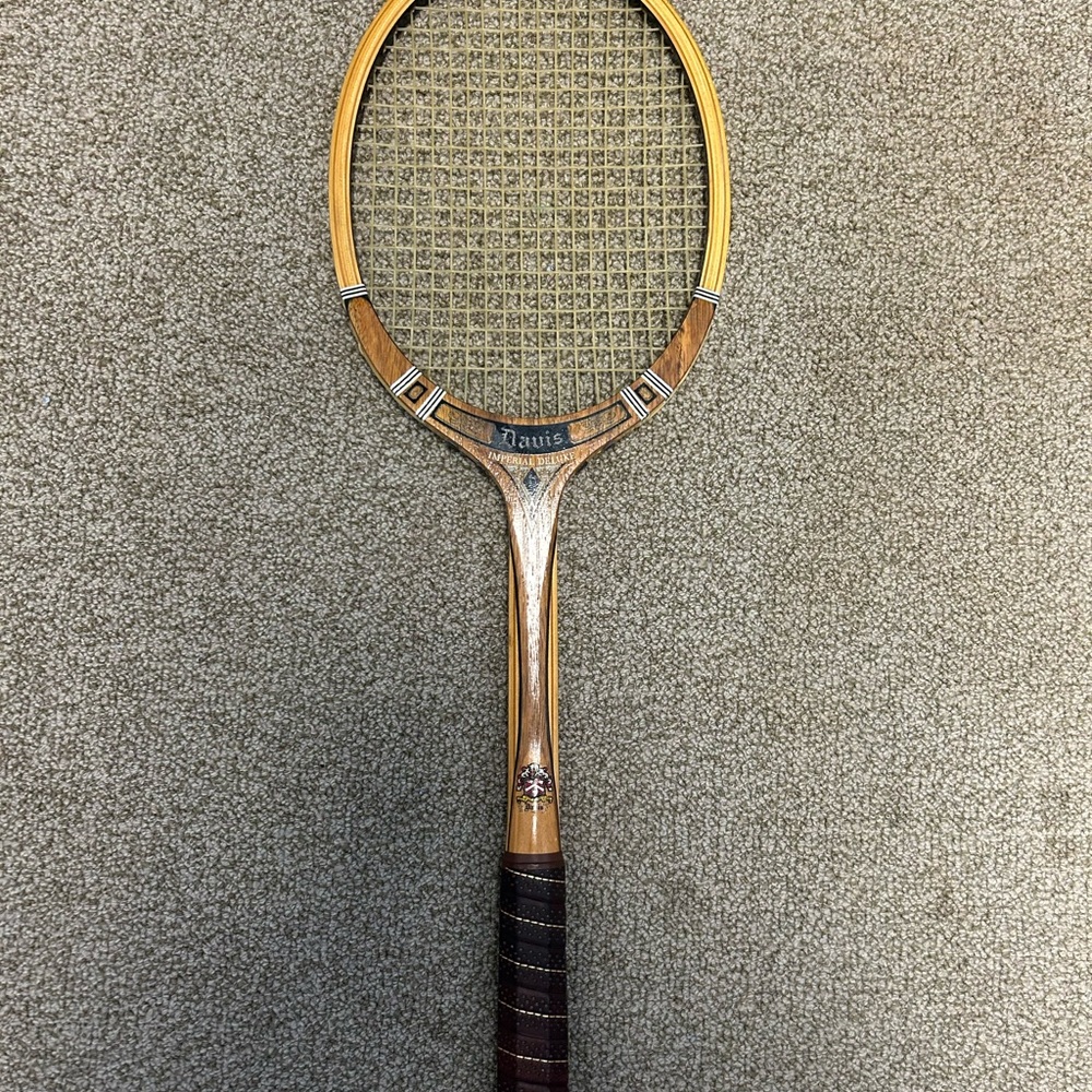 Vintage Tennis Racket with Wooden Frame